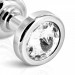 Анальная пробка с камнем Diogol ANNI Ano silver plated 35 мм