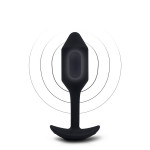 Анальная пробка с вибрацией Snug Plug 2 B-Vibe, силиконовая, черная