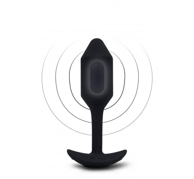 Анальная пробка с вибрацией Snug Plug 2 B-Vibe, силиконовая, черная