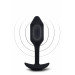 Анальная пробка с вибрацией Snug Plug 2 B-Vibe, силиконовая, черная