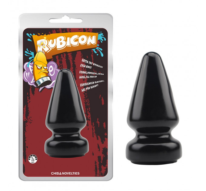 Анальная пробка гигантская Chisa Rubicon, черный, Large