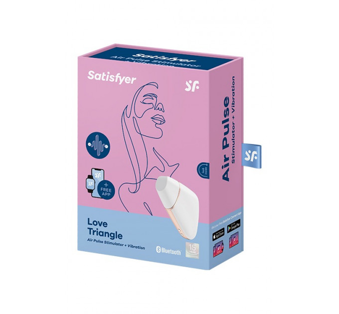 Безконтактний смарт-стимулятор клітора Satisfyer Love Triangle білий