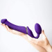 Безремневый страпон с вибрацией, Strap On Me - Strapless Vibrating, фиолетовый, 18 х 3.3 см