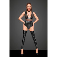 Боди сексуальный из винила F183 Noir Handmade XL