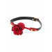 Кляп з декоративною трояндою Taboom Wild Roses Ball Gag чорний-червоний