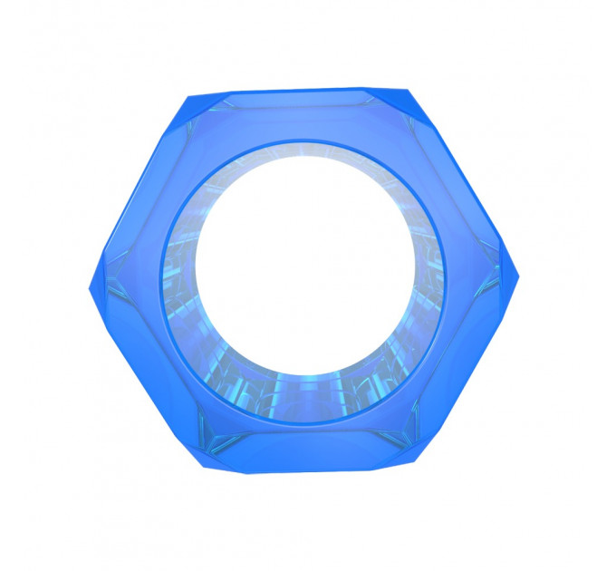 Кольцо эрекционное Chisa GK Power Nust Bolts Cock Ring в виде болта, синее