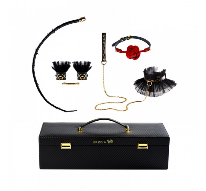 Королевский набор из итальянской кожи UPKO в чемодане Luxurious & Romantic Kit, 5 предметов