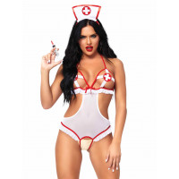 Костюм сексуальной медсестры One Size Naughty Nurse Roleplay Lingerie Set от Leg Avenue