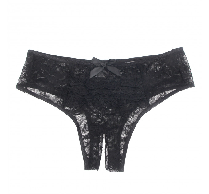 Мереживні труси з доступом Star Night, чорні, L