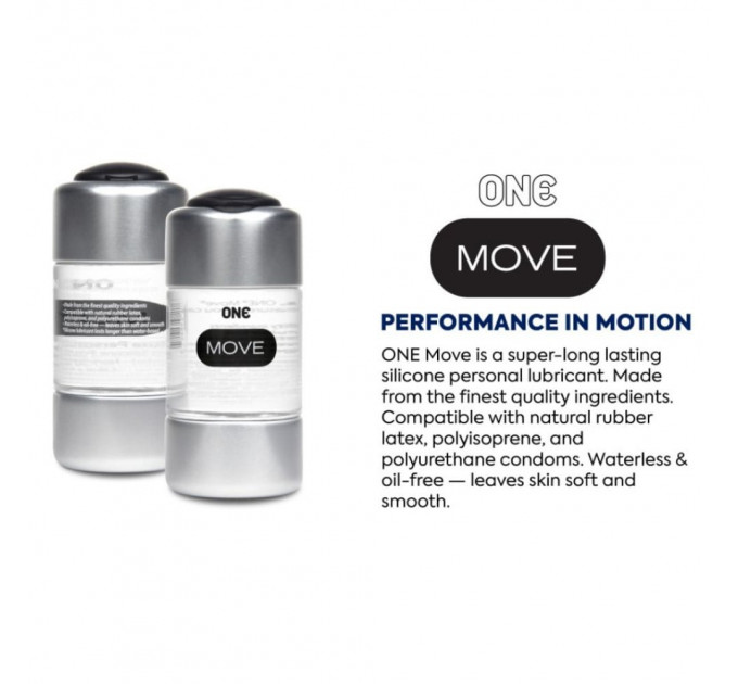 Лубрикант ONE Move Bottle на силиконовой основе, 100 мл