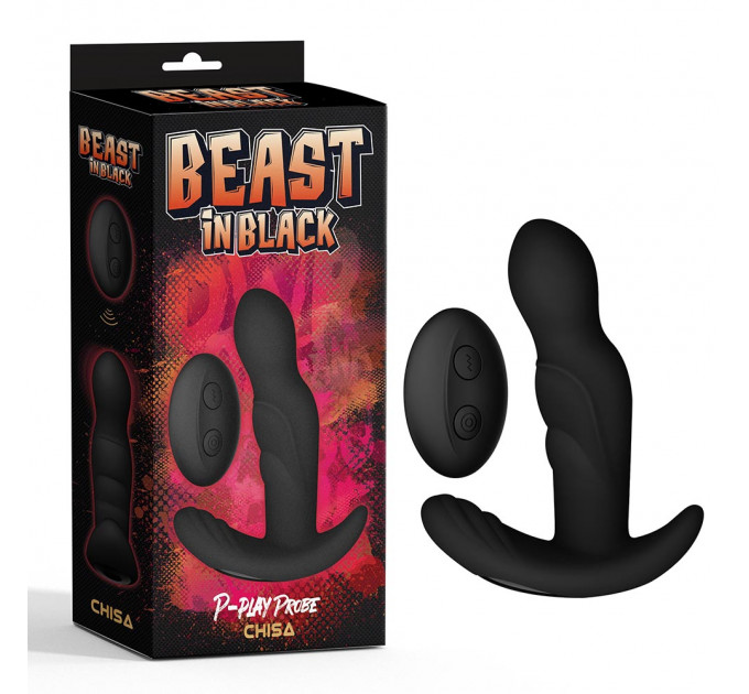 Массажер простаты с ротацией Chisa BEAST IN BLACK и дистанционным пультом