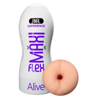 Мастурбатор-анус Alive Maxi Flex Anal Experience в колбе, бежевый