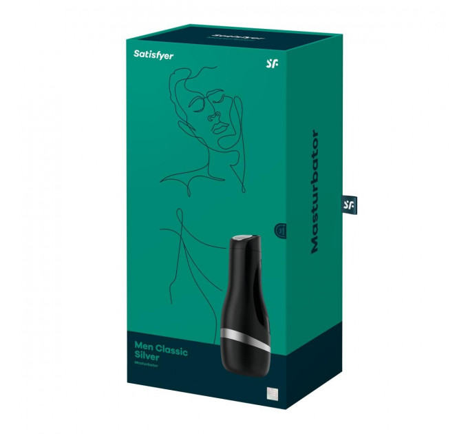 Мастурбатор Satisfyer Men Classic, черный с серебристой полоской