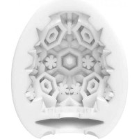Мастурбатор яйце з рельєфом Tenga Snow Crystal, білий