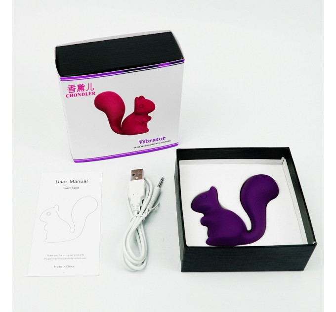 Міні-вібратор кліторальний Every Night Toys Debbie у формі білочки рожевий, 10 режимів вібрації