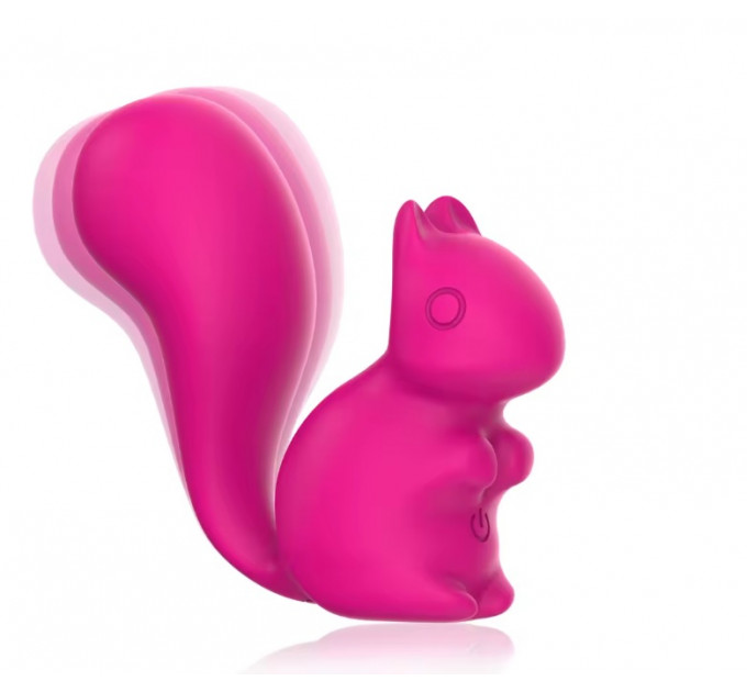 Міні-вібратор кліторальний Every Night Toys Debbie у формі білочки рожевий, 10 режимів вібрації