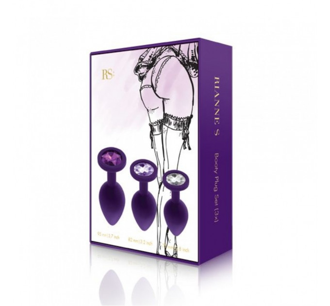 Набір анальних пробок 3 шт Rianne S Booty Plug PURPLE