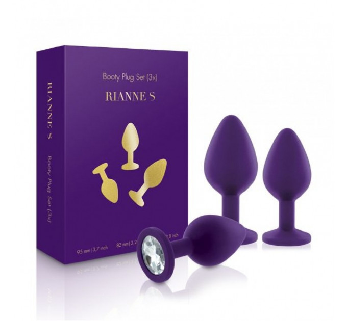 Набір анальних пробок 3 шт Rianne S Booty Plug PURPLE