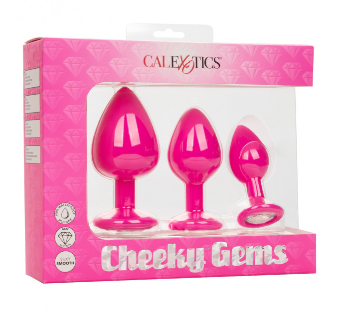 Набір анальних пробок Cheeky Gems 3 розміру, рожеві