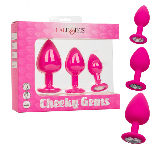 Набір анальних пробок Cheeky Gems 3 розміру, рожеві