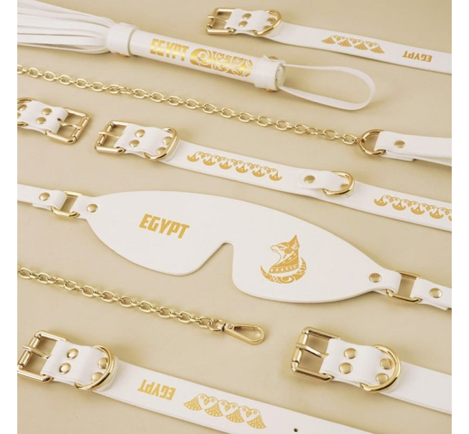 Набор БДСМ Roomfun Egyptian Cat Bondage Kit 9 предметов, белый