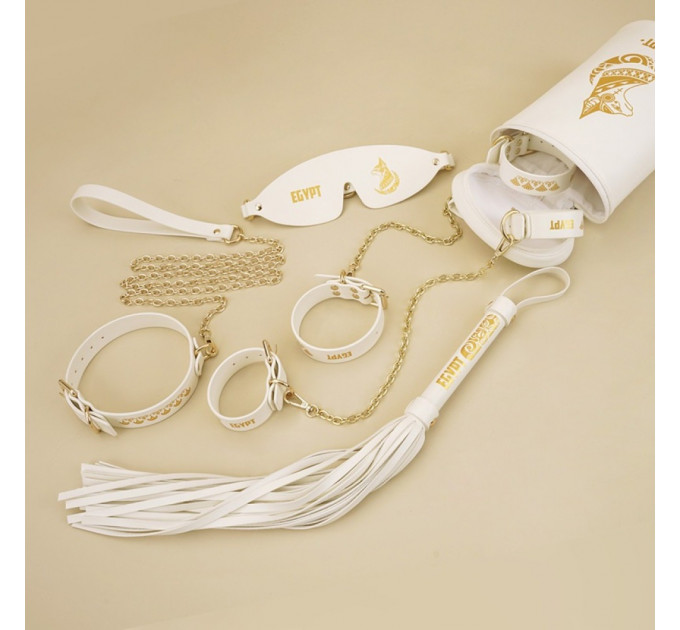 Набор БДСМ Roomfun Egyptian Cat Bondage Kit 9 предметов, белый