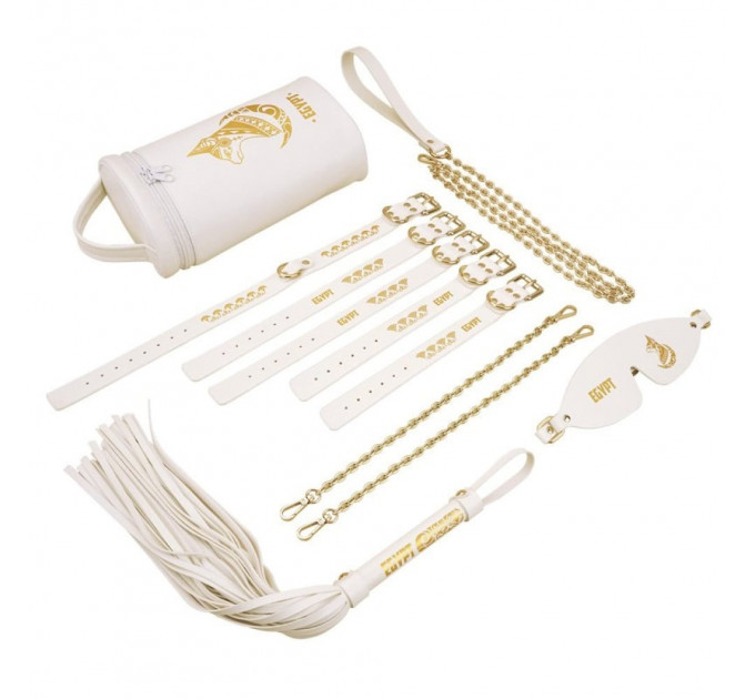 Набор БДСМ Roomfun Egyptian Cat Bondage Kit 9 предметов, белый