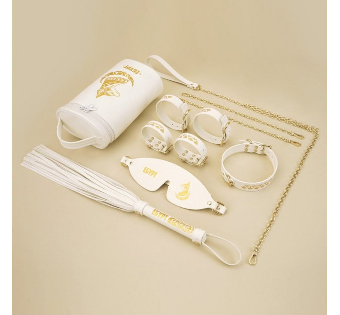 Набор БДСМ Roomfun Egyptian Cat Bondage Kit 9 предметов, белый