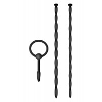 Набір чорних уретральних катетерів NMC Knot Knot XL із силікону з намистинами, XL