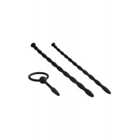 Набор черных уретральных катетеров NMC Knot Knot XL из силикона с бусинами, XL