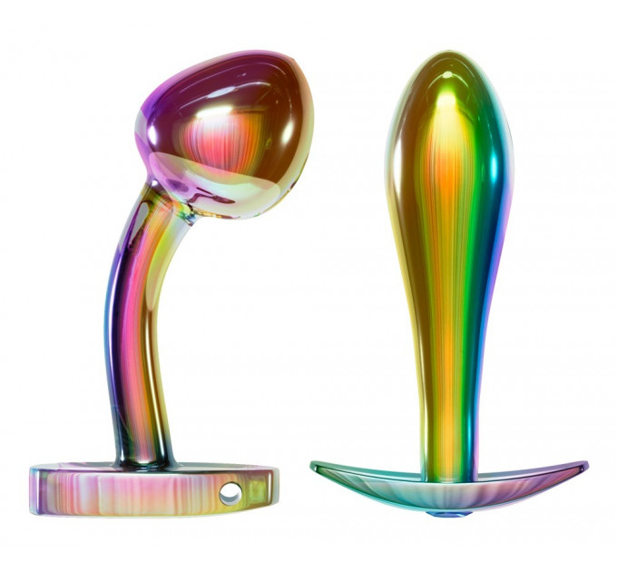 Набір металевих райдужних анальних пробок Anos Metal Butt Plug Set, 2 шт.