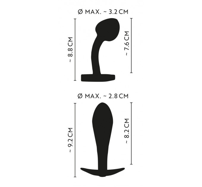 Набір металевих райдужних анальних пробок Anos Metal Butt Plug Set, 2 шт.