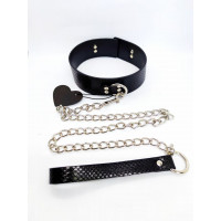 Нашийник з повідцем DS Fetish Collar with leash black