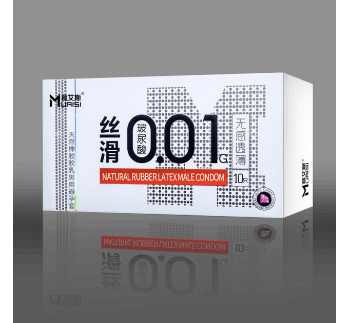Презервативы ультратонкие латексные Muaisi White 0.01 мм (цена за упаковку, 10 шт.)