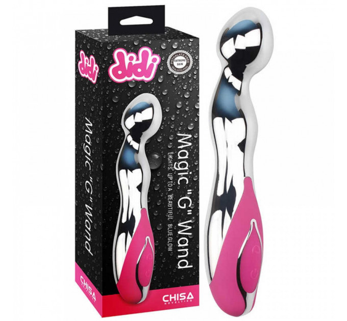 Вибромассажер для точки G CHISA DiDi Magic G Wand с подсветкой, розовый