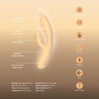 Вібратор-кролик Sweet Em, бежевий