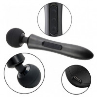 Вибратор-Микрофон с пульсацией черный Massager Ultra Powerful -Big USB