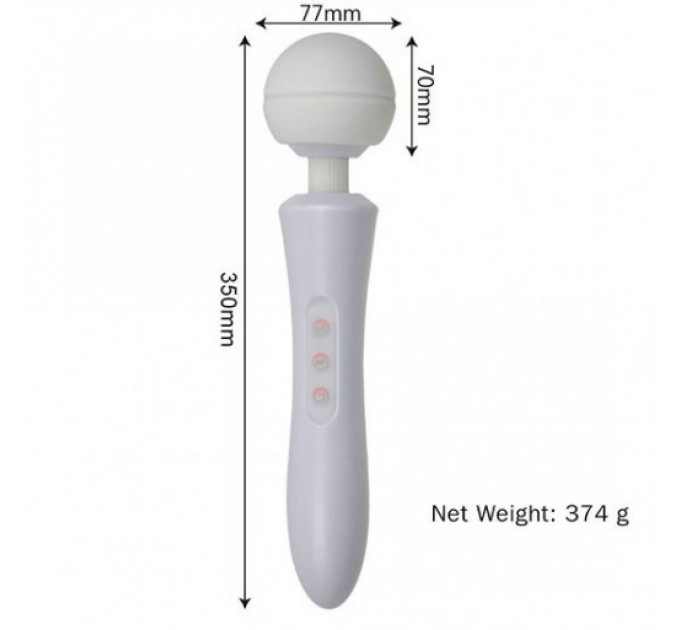 Вибратор-Микрофон с пульсацией черный Massager Ultra Powerful -Big USB