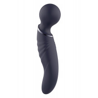 Вібратор мікрофон вигнутий подвійний стимуляції Dream Toys Glam Dual Wand Vibe, фіолетовий