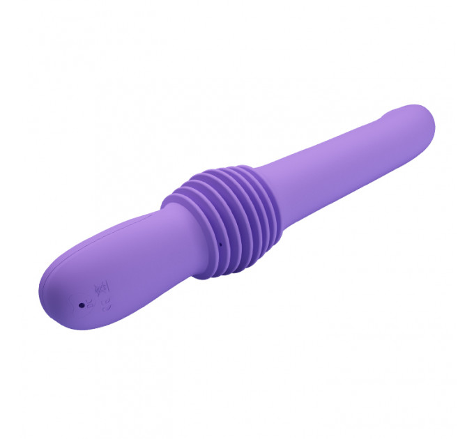 Вибратор с фрикциями Pretty Love Pazuzu Thrusting, фиолетовый, 29.2 х 3.2 см