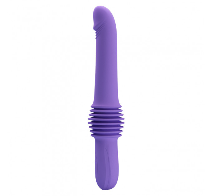 Вибратор с фрикциями Pretty Love Pazuzu Thrusting, фиолетовый, 29.2 х 3.2 см