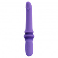 Вибратор с фрикциями Pretty Love Pazuzu Thrusting, фиолетовый, 29.2 х 3.2 см