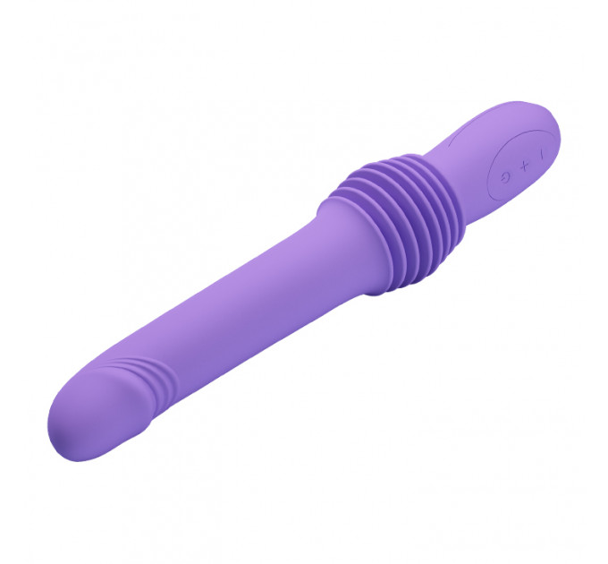 Вибратор с фрикциями Pretty Love Pazuzu Thrusting, фиолетовый, 29.2 х 3.2 см