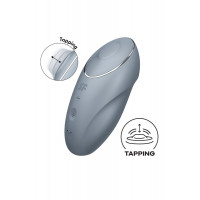 Вібратор для клітора Satisfyer Tap & Climax 1 з вібрацією та постукуванням, сірий