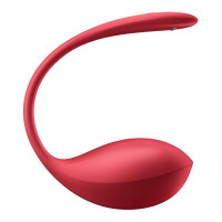 Вибратор в трусики Satisfyer Ribbed Petal с приложением и пультом, красный