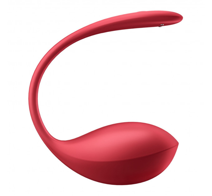 Вібратор в трусики Satisfyer Shiny Petal з додатком та пультом, червоний