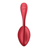Вібратор в трусики Satisfyer Shiny Petal з додатком та пультом, червоний