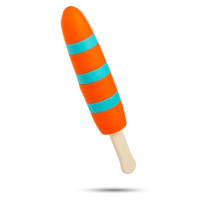 Вибратор в виде мороженого на палочке NMC POPSICLE оранжево-голубое