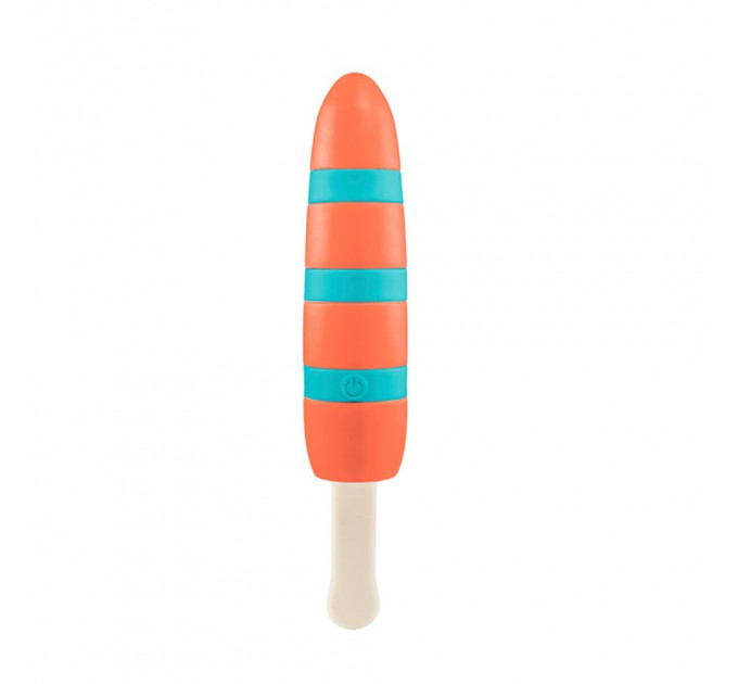 Вибратор в виде мороженого на палочке NMC POPSICLE оранжево-голубое