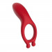 Вибрационное эрекционное кольцо Every Night Toys с отростком для стимуляции клитора, красное